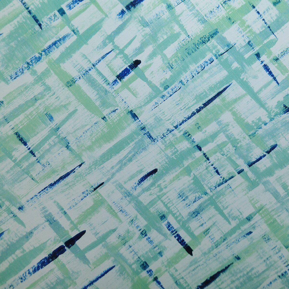 Square Recycled Paper Earrings - Green & Blue