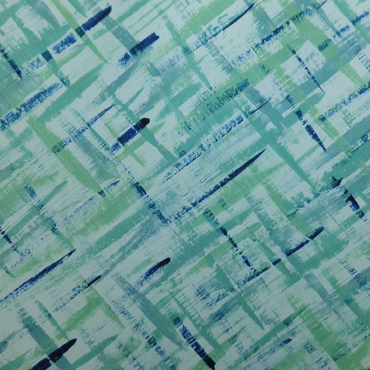 Square Recycled Paper Earrings - Blue & Green